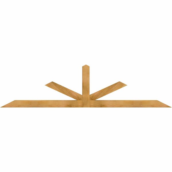 Ekena Millwork Saratoga Rough Sawn Timber Gable Bracket, Western Red Cedar, 96"W x 24"H x 4"D x 4"F, 6/12 Pitch GBW096X24X0404SAR00RWR - main